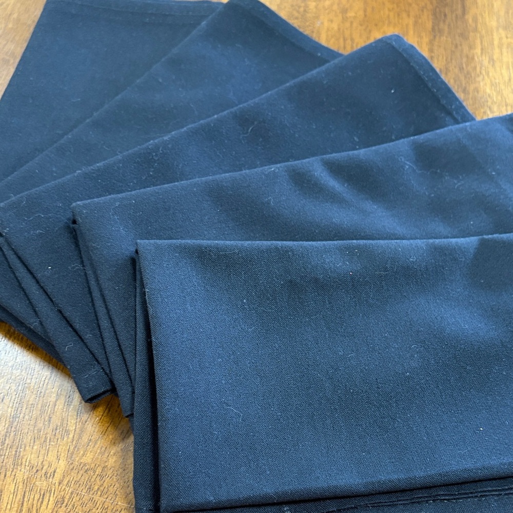 Set of Black Cloth Napkins - Picture 2 of 3